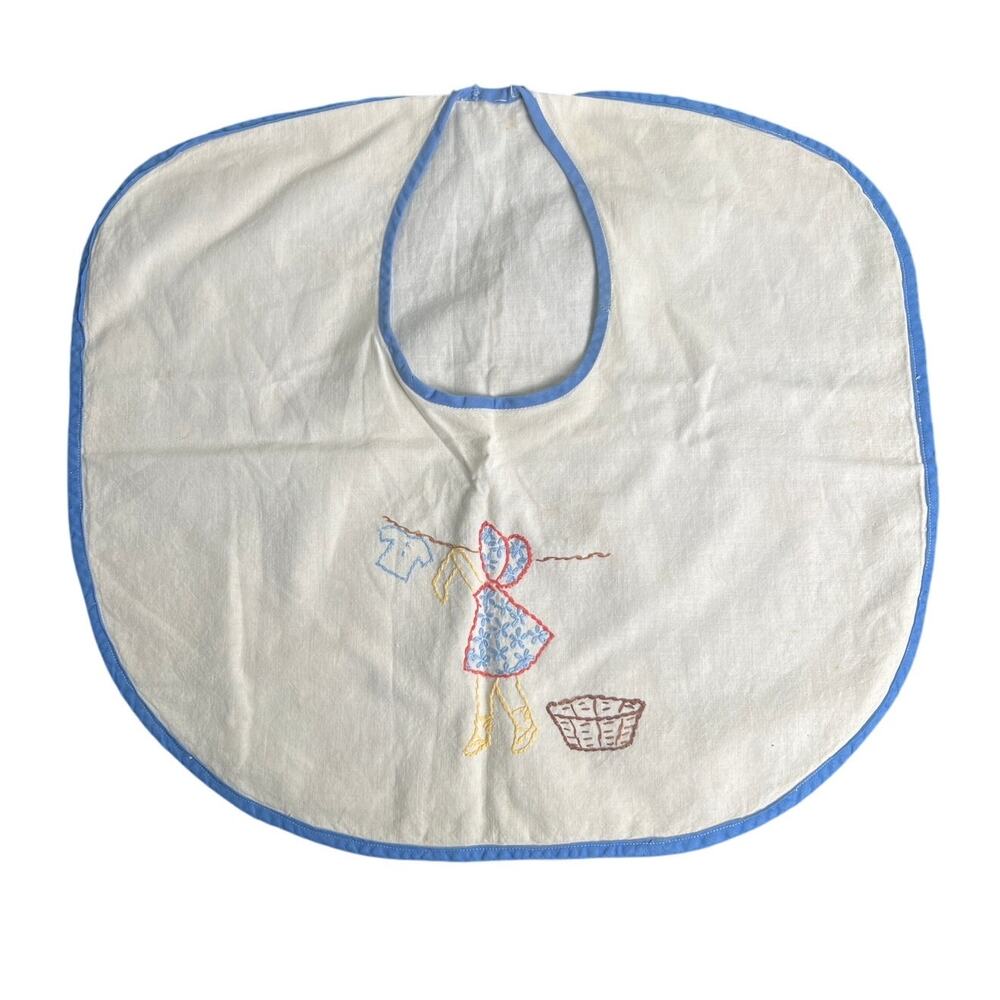 Vintage Bib Cotton Honeycomb Embroidery Machine Double